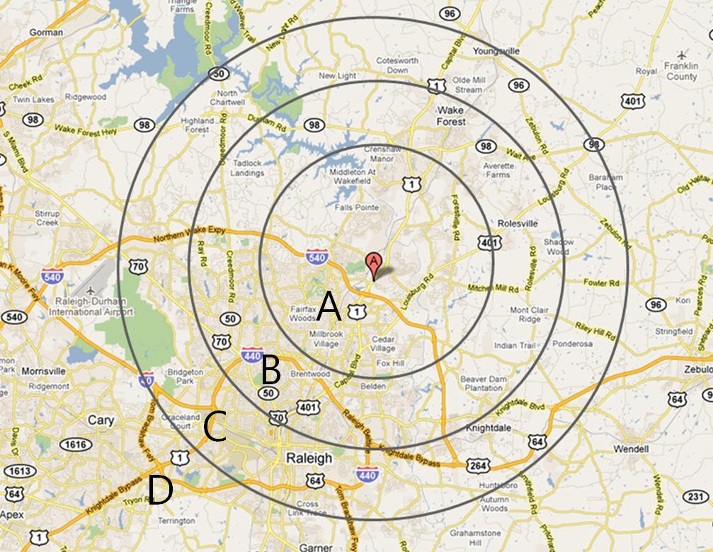 Great Appliance service area map